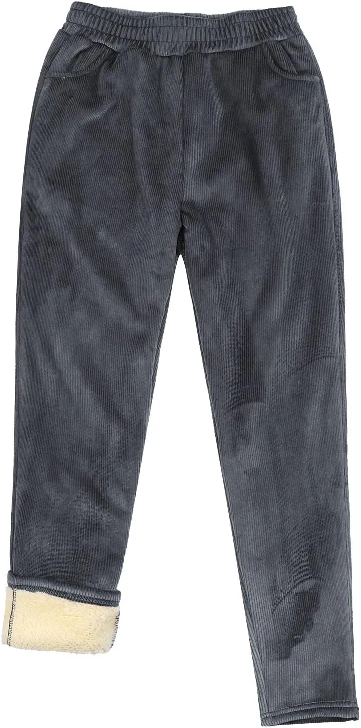 Wide Leg Pants for Women Winter Compression Travel Pants with Pockets Elastic Waist Flare Leggings