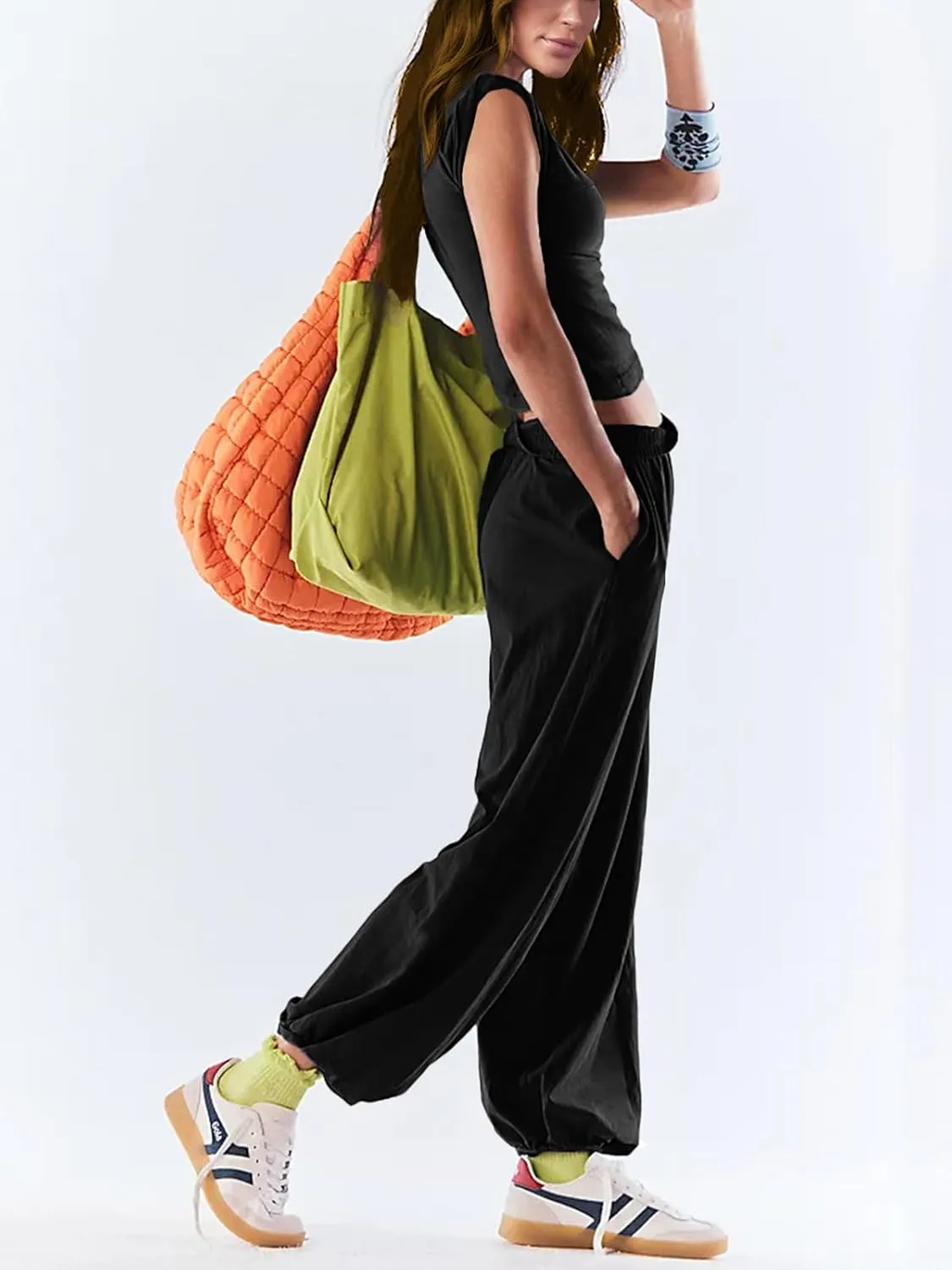 Women 2 Piece Outfit Set Loungewear Cropped Tops and Jogger Sweatpant Matching Set Coordinated Sweatsuit with Pockets