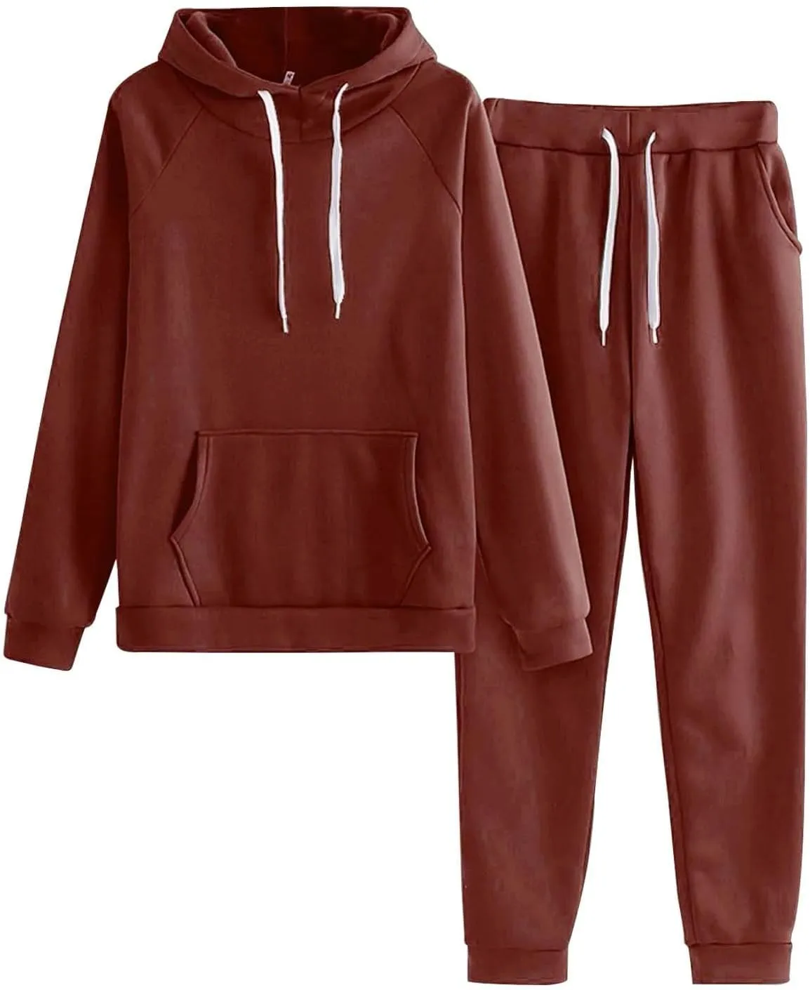 Women 2 Piece Outfits Long Sleeve Crewneck Althteic Fall Sweatshirt Wide Leg Sweatpant Sets