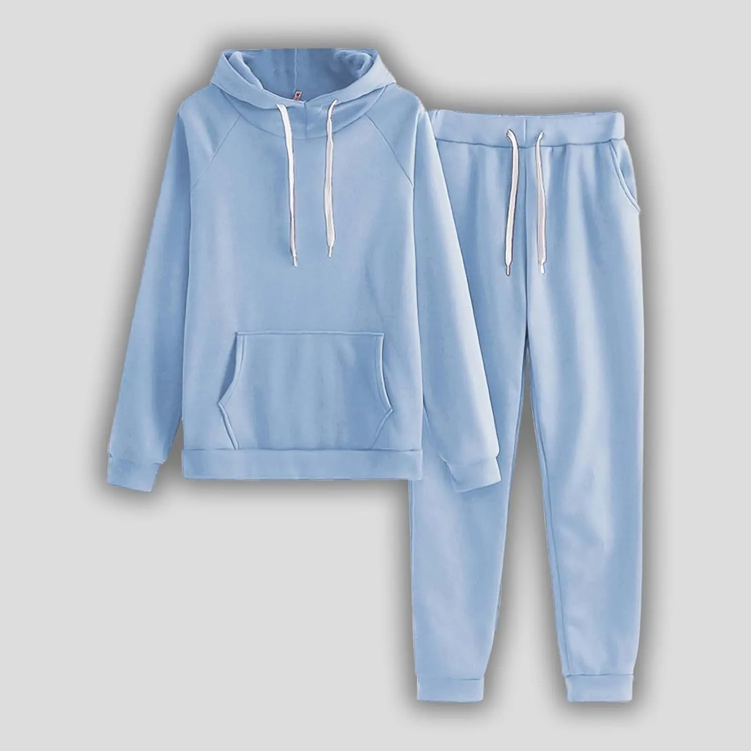 Women 2 Piece Outfits Long Sleeve Crewneck Althteic Fall Sweatshirt Wide Leg Sweatpant Sets