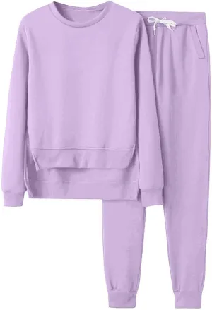 Women 2 Piece Outfits Long Sleeve V Neck Clothes Sweatsuit Hoodie Sweatshirts and Sweatpants Sets