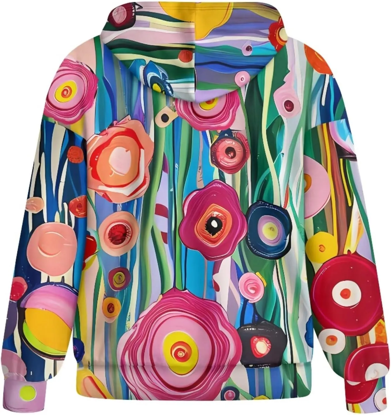 Women Zippered Hoodies Hooded Sweatshirt with Pocket Oversized Hoodie Drawstring Sweater Breathable Jacket Top