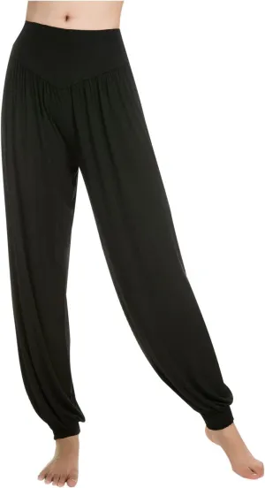 Womens 2024 High Waist Harem Pants Lightweight Casual Yoga Trousers Summer Pleated Workout Leggings Lounge Pants
