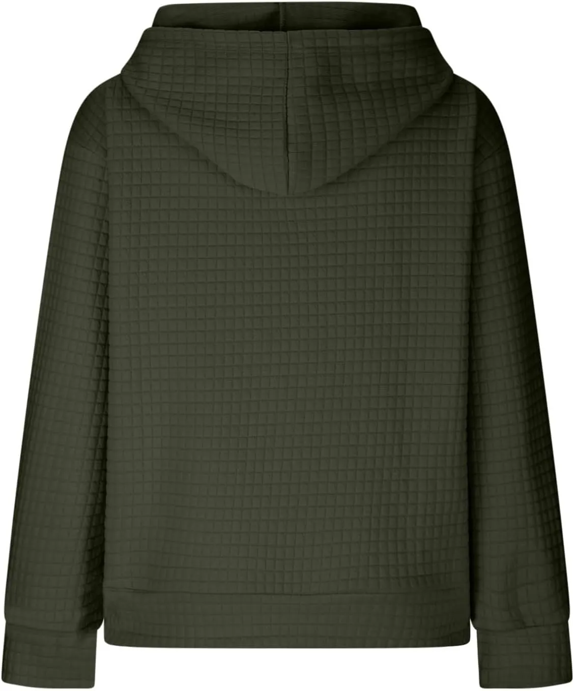 Womens Button Drawstring Y2k Hoodie Drop Shoulder Baggy Hooded Sweatshirt Lightweight Pullover Fall Clothes w/Pockets