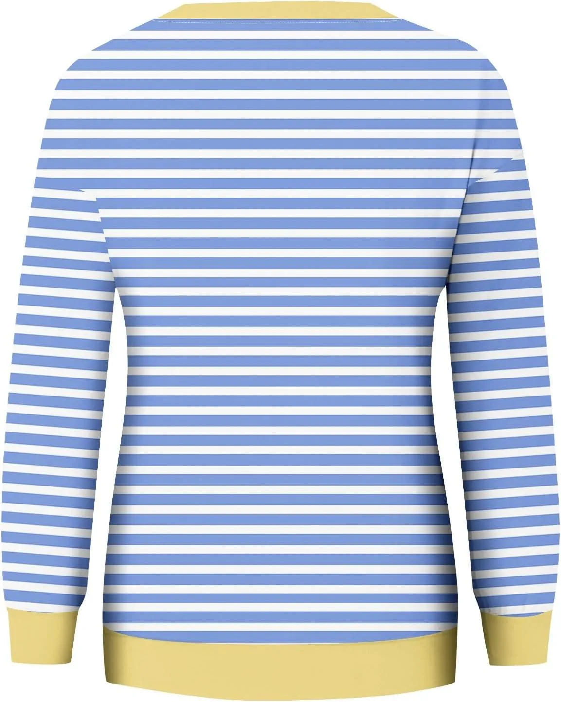 Womens Casual Striped Pullover Tops Long Sleeve Crewneck Oversized Sweatshirts 2024 Fall Clothes