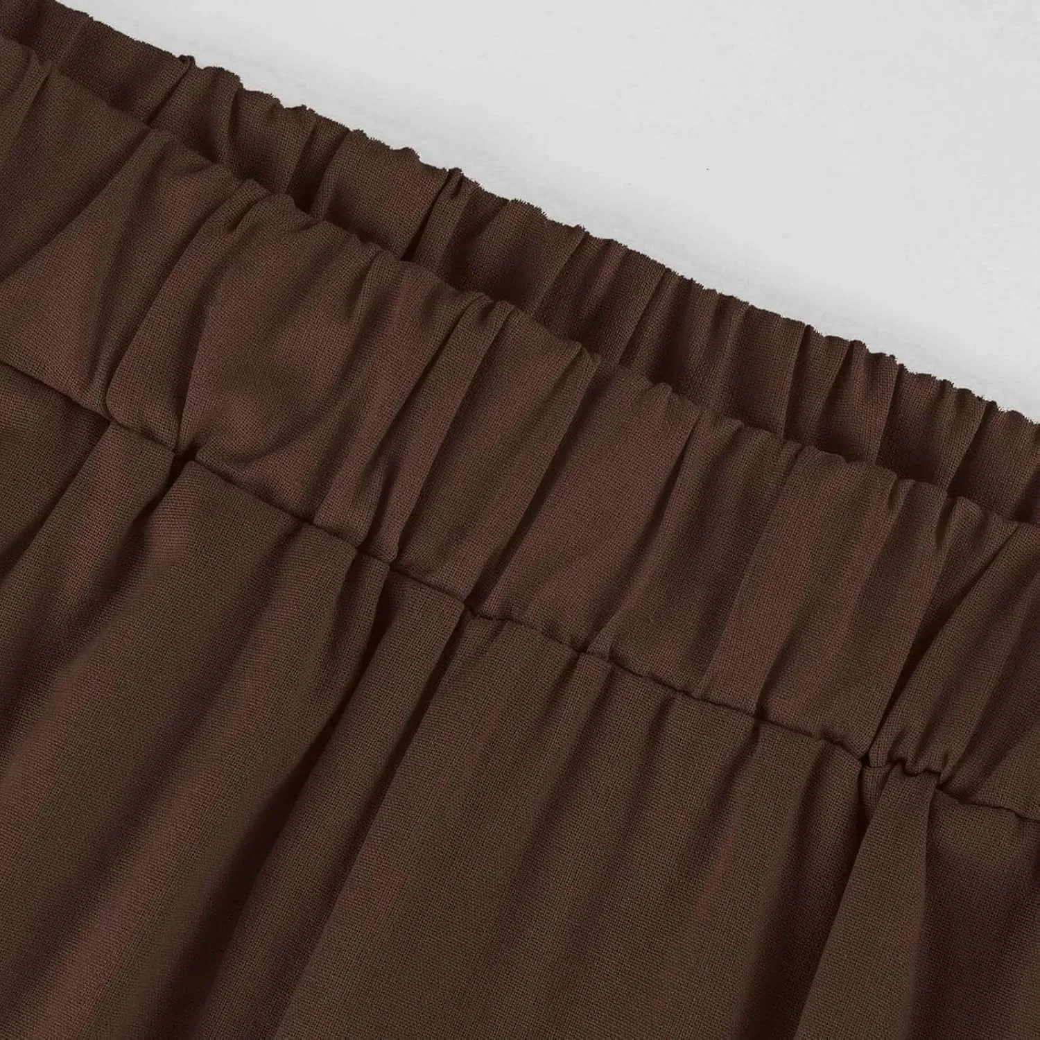 Womens Cotton Linen Summer Y2K Fashion Pants Low Waist Ankle Length Slim-Fit Pant Trousers Office