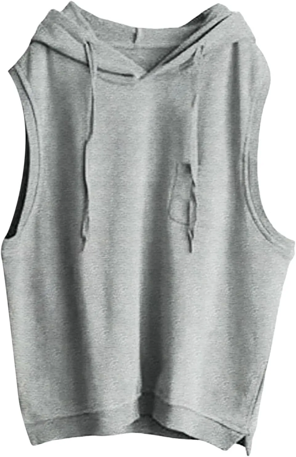 Women'S Fashion Solid Hoodies Sweatshirts Sleeveless Drawstring Hoodies Oversized Fall Tops Nylon Hoodie Women
