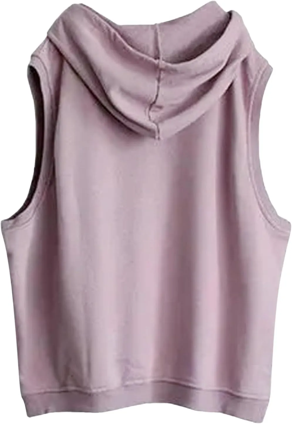 Women'S Fashion Solid Hoodies Sweatshirts Sleeveless Drawstring Hoodies Oversized Fall Tops Nylon Hoodie Women