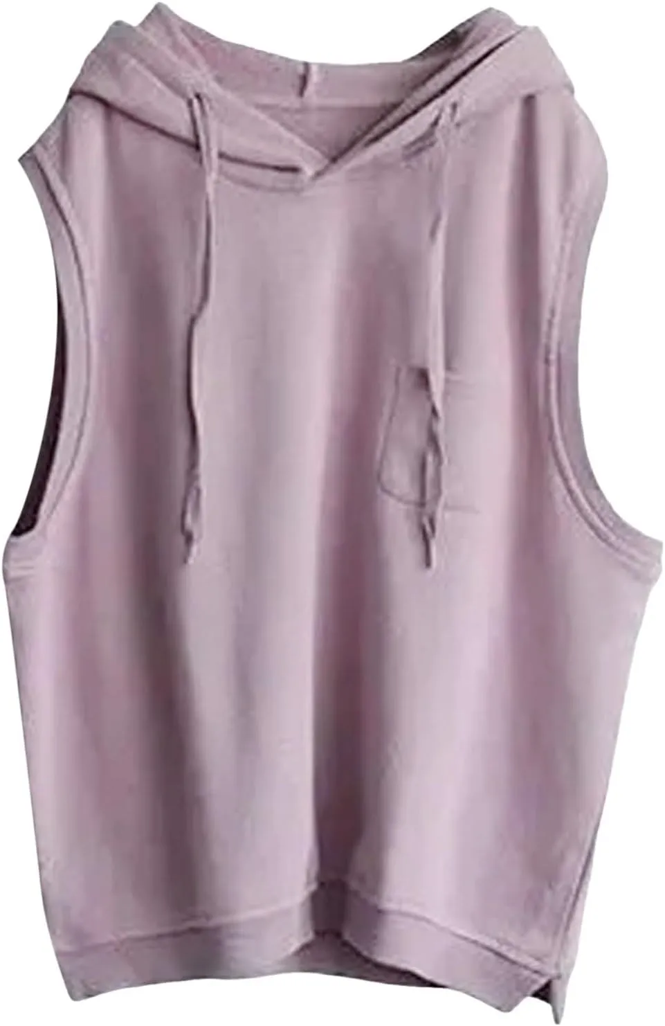 Women'S Fashion Solid Hoodies Sweatshirts Sleeveless Drawstring Hoodies Oversized Fall Tops Nylon Hoodie Women