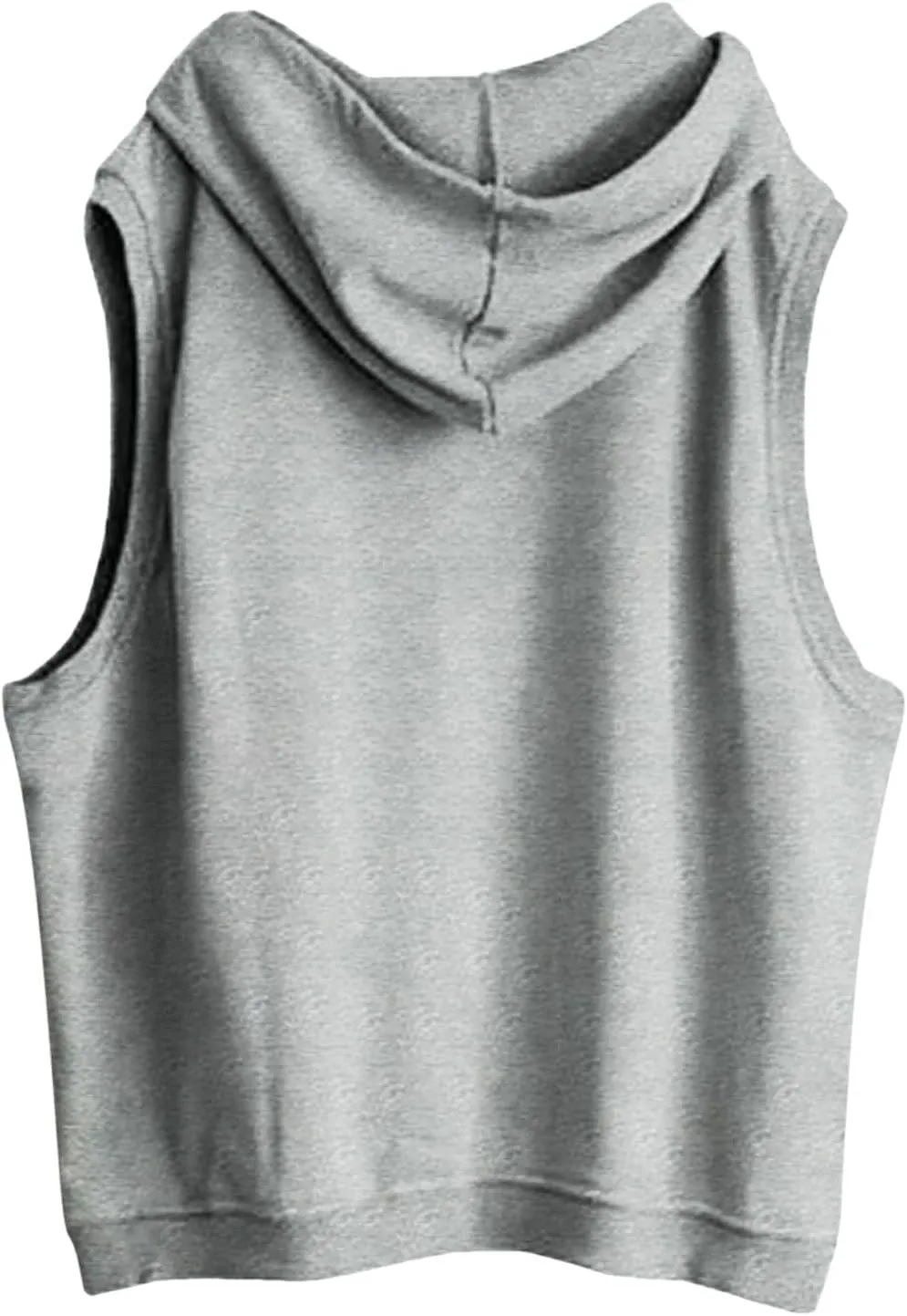 Women'S Fashion Solid Hoodies Sweatshirts Sleeveless Drawstring Hoodies Oversized Fall Tops Nylon Hoodie Women