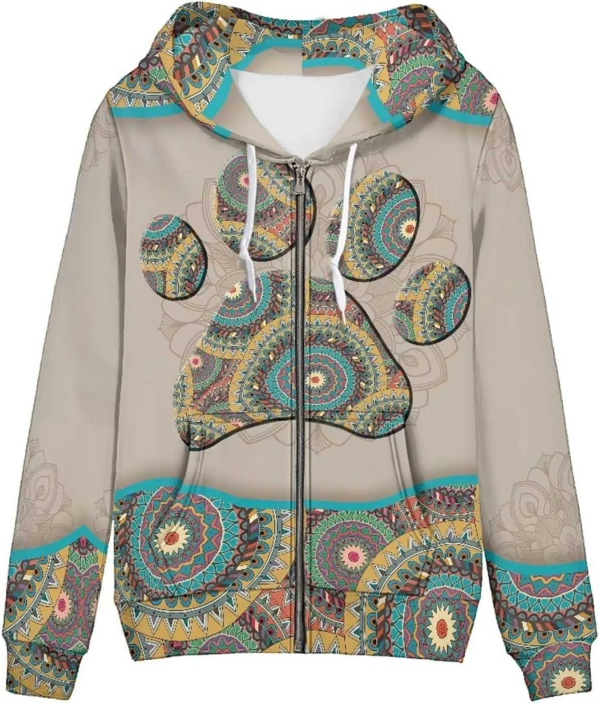 Women's Full Zip Up Hoodie Long Sleeve Oversized Sweatshirts Casual Lightweight Fleece Jackets with Pockets