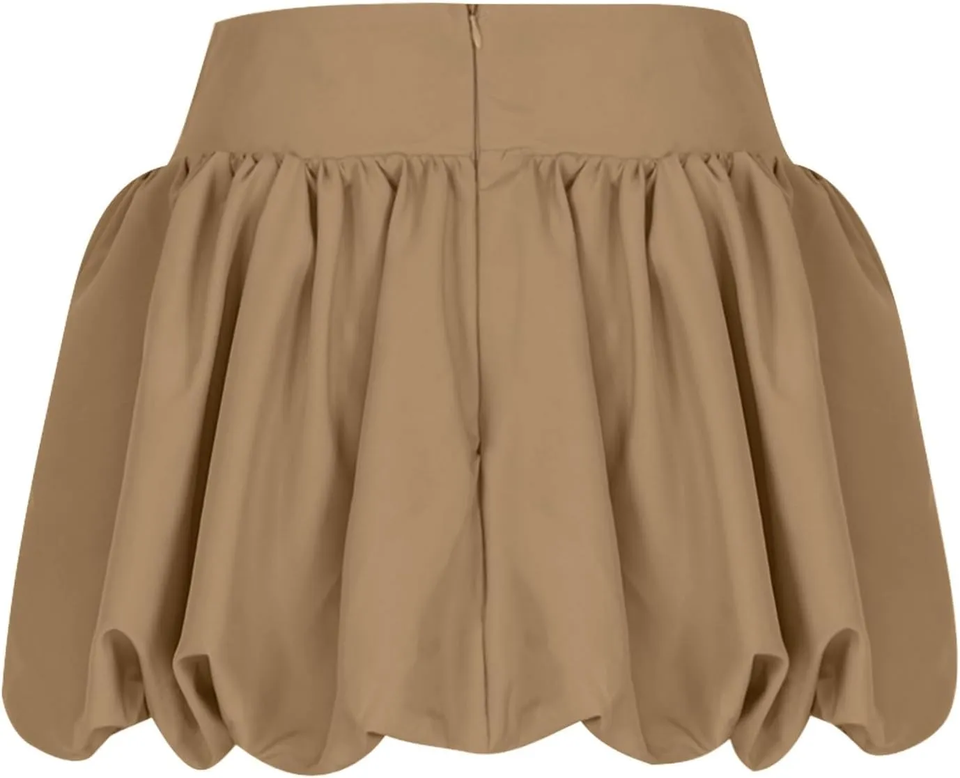 Womens Girls Bubble Mini Skirt Low Waist Dance Skirts Pleated Puffy Short Skirts A-Line Rufle Flared Balloon Skirts