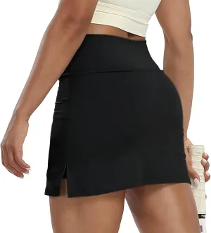 Women's High Waisted A-Line Skirt Mini Athletic Skater Skorts for Women Uniform Skorts with Shorts Pockets