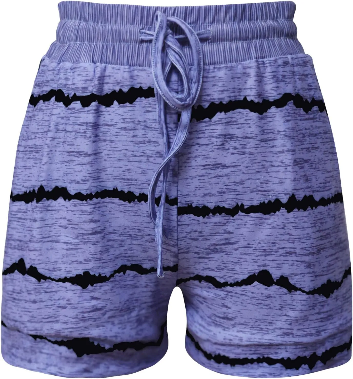 Women's High Waisted Beach Shorts 2025 Prime of Day Striped Loose Fit Elastic Drawstring Summer Vacation Short with Pocket