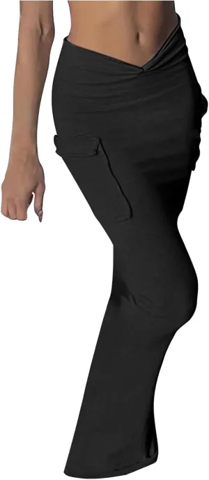 Women's High Waisted Pleated Tennis Skirt Women's Skirts Solid Color Casual High Waist with Pocket Slim Half Body