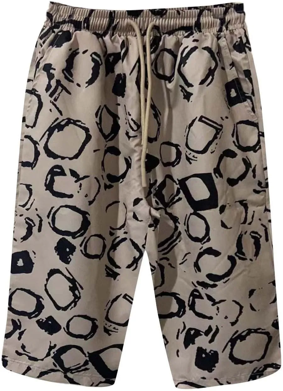 Womens Linen Pants White Drawstring Summer Cotton Capri Pants for Women Stretch Loose Petite Short Capris Cargo