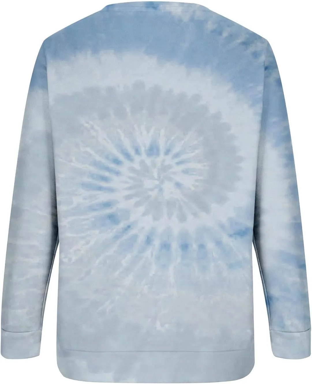 Womens Long Sleeve Crewneck Sweatshirt Trendy 2024 Tie Dye Print Regular Fit Pullover Tops Fall Fashion Sweatshirts