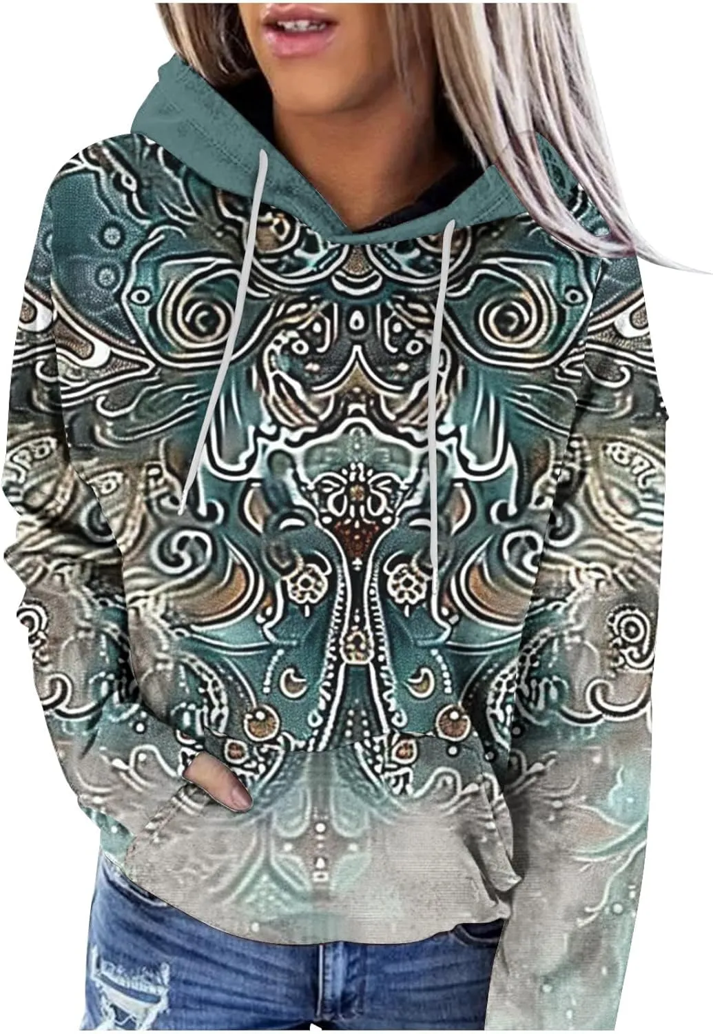 Women's Oversized Crewneck Sweatshirts Extra Breathability Modern Classical Fit Comfort Hoodie Women Love Pocket Tops