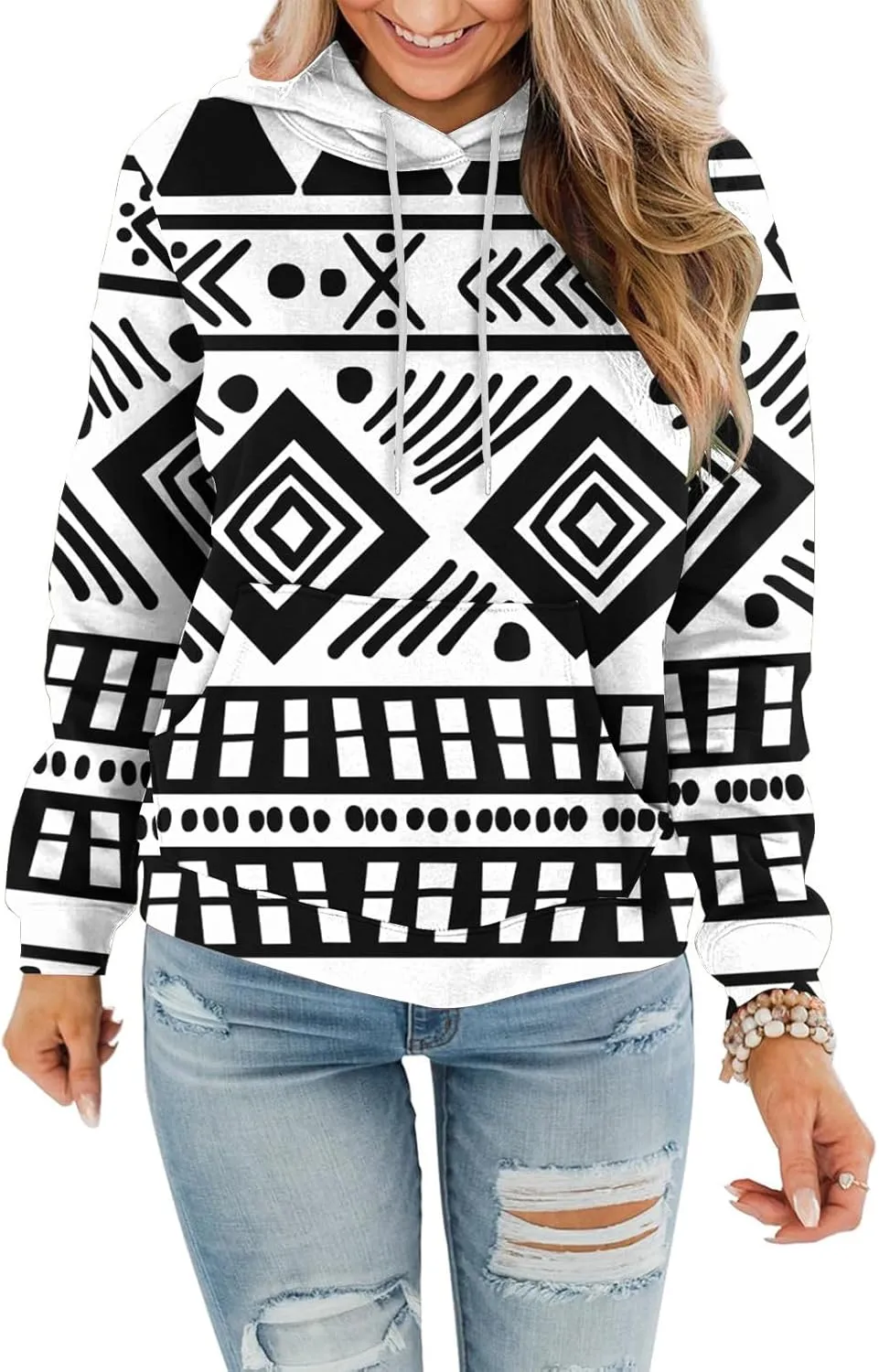 Women's Oversized Crewneck Sweatshirts Extra Breathability Modern Classical Fit Comfort Hoodie Women Love Pocket Tops