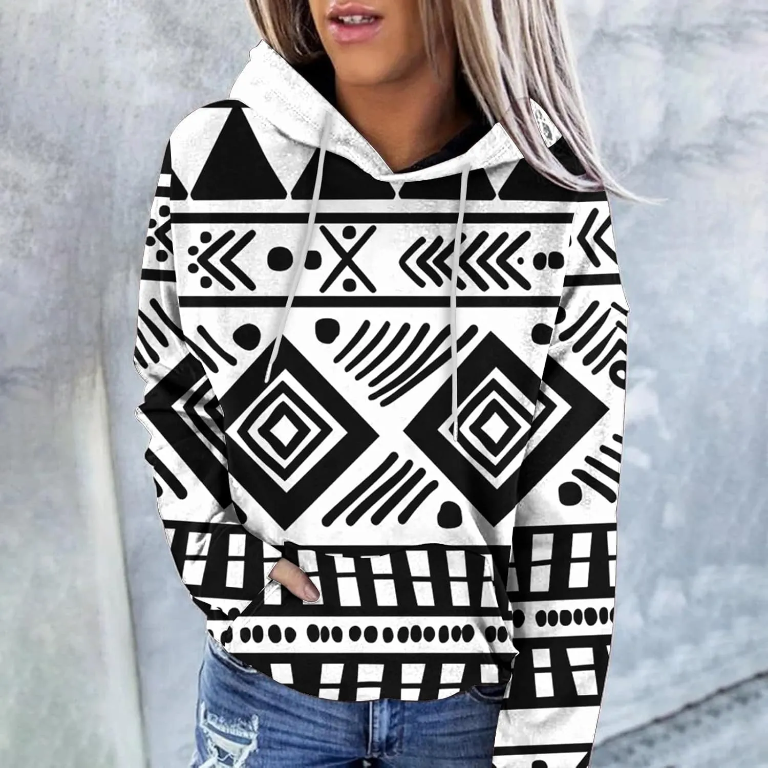 Women's Oversized Crewneck Sweatshirts Extra Breathability Modern Classical Fit Comfort Hoodie Women Love Pocket Tops