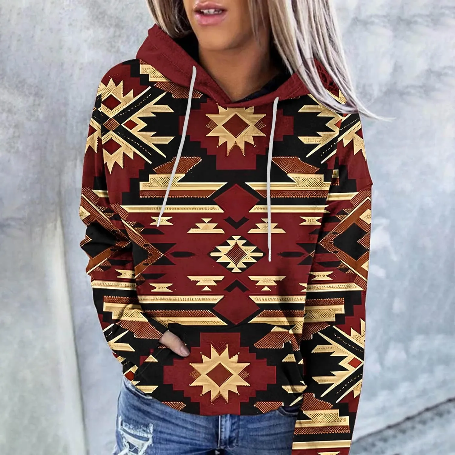 Women's Oversized Crewneck Sweatshirts Extra Breathability Modern Classical Fit Comfort Hoodie Women Love Pocket Tops