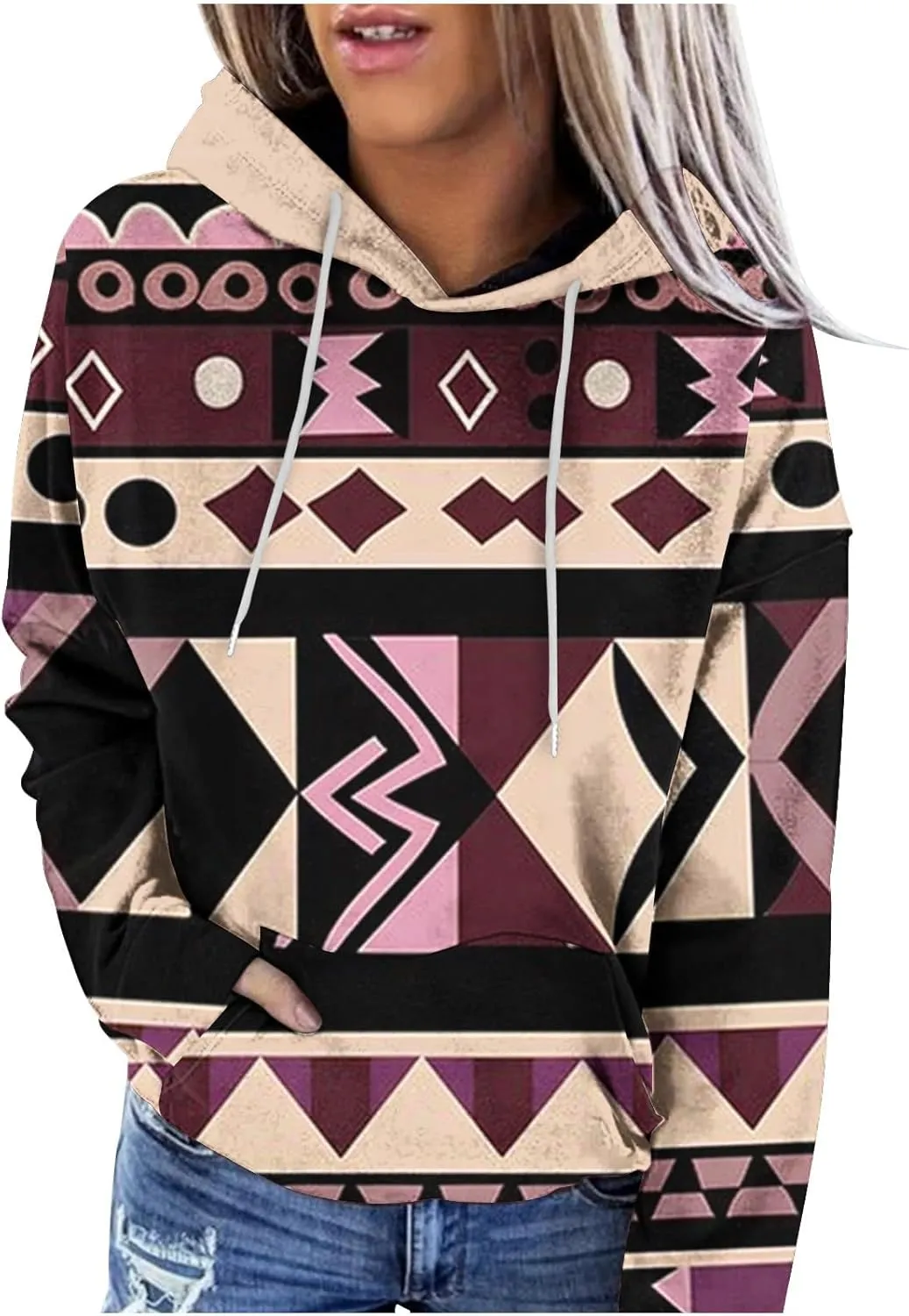 Women's Oversized Crewneck Sweatshirts Extra Breathability Modern Classical Fit Comfort Hoodie Women Love Pocket Tops