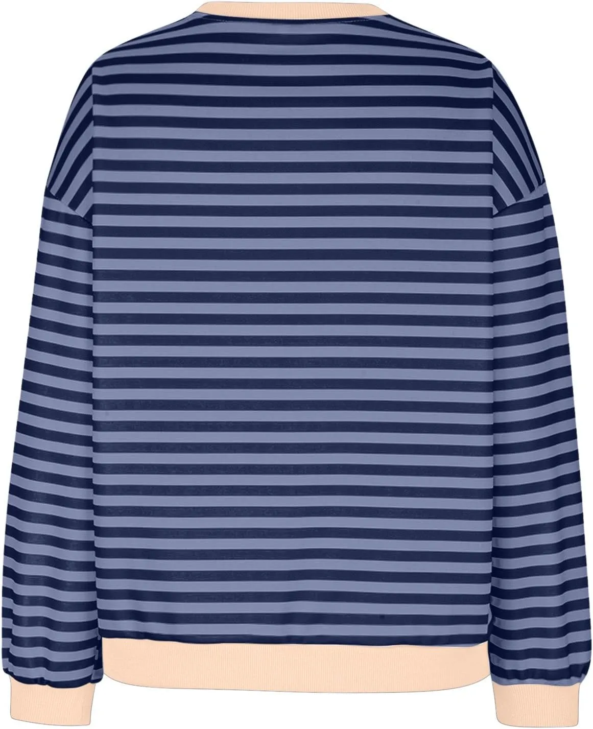 Women's Oversized Sweatshirts 2024 Fall y2k Clothes Casual Striped Pullover Tops Long Sleeve Crewneck Shirts