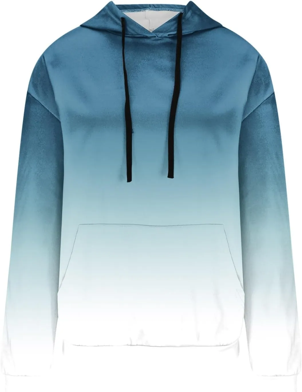 Womens Plus Size Hoodie Sweatshirt 2024 Fall Fashion Gradient Color Hooded Sweatshirt Loose Long Sleeve Pullover Tops