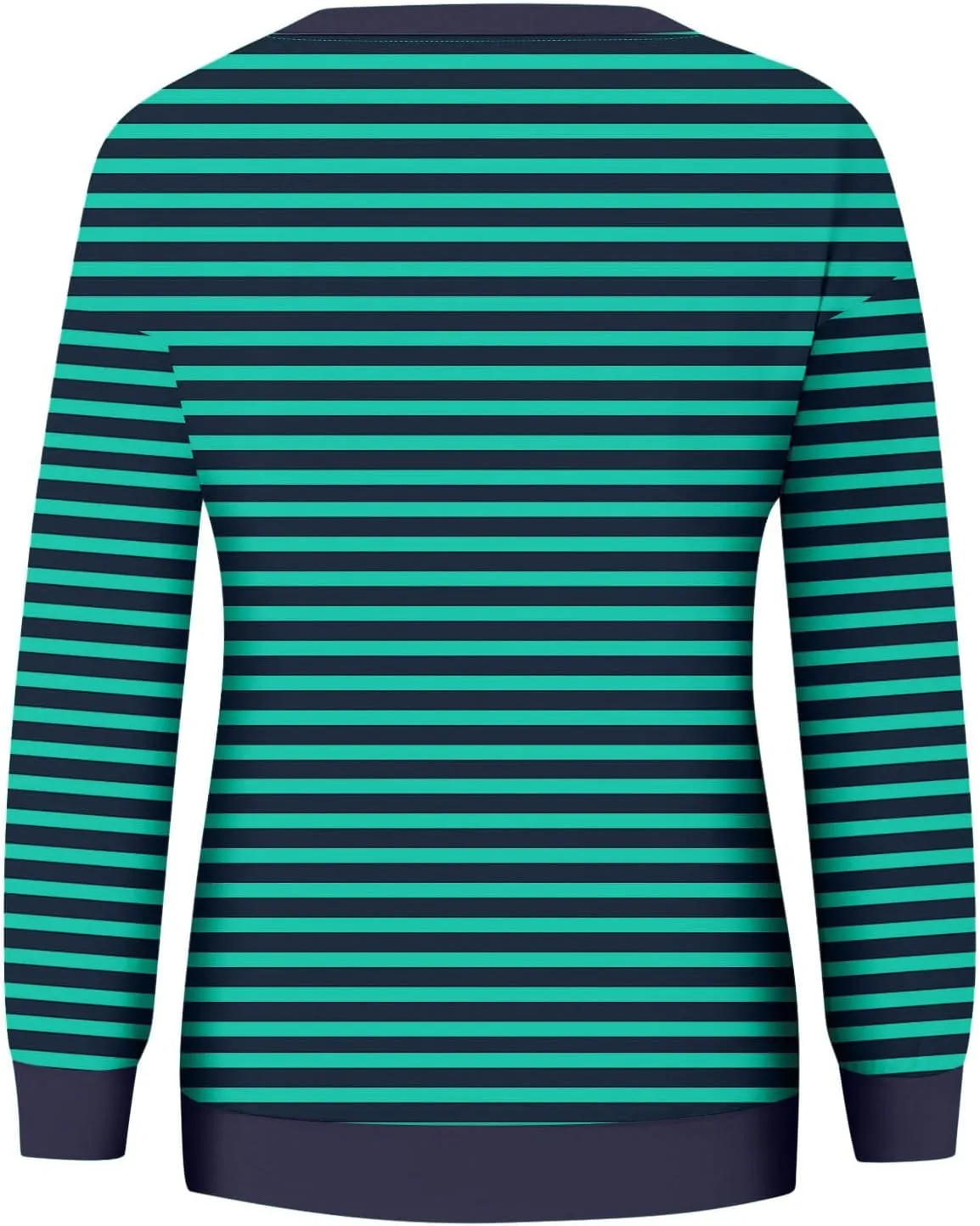 Womens Striped Sweatshirt Trendy Fleece Long Sleeve Crewneck Pullover Tops Regular Fit Fall Fashion Outfits 2024