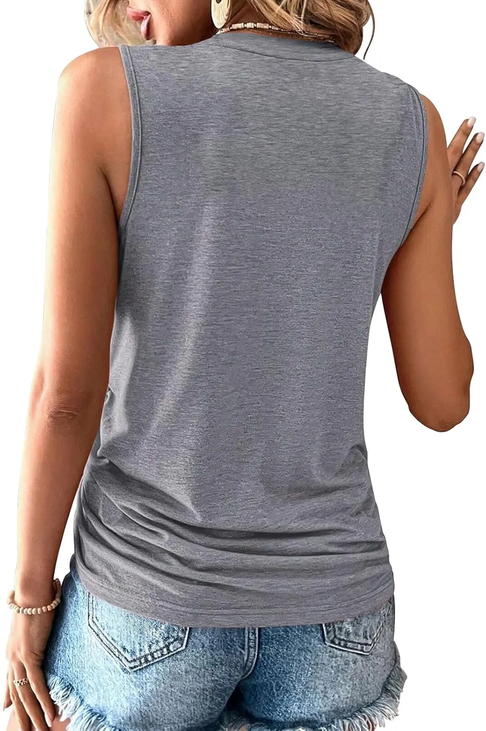 Womens Tank Top 3 Pack Summer Tops Crew Neck Sleeveless Casual Loose Shirts Trendy Fashion Outfit Clothes