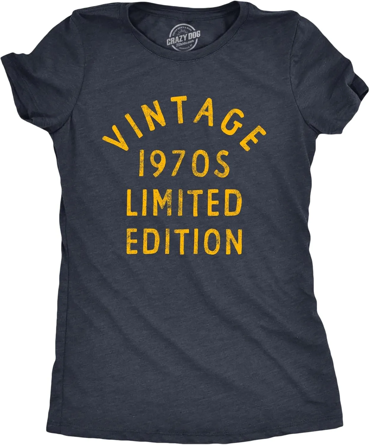 Womens Vintage 1970s Limited Edition T Shirt Funny Cool 1970 Theme Classic Tee for Ladies