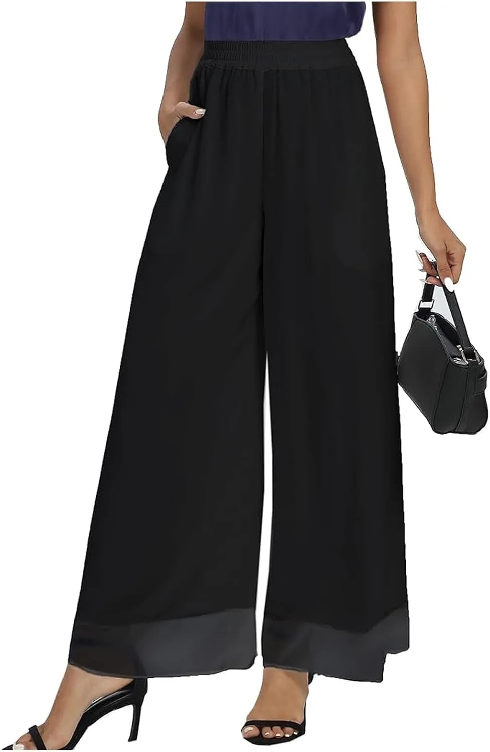 Womens Wide Leg Sweatpants Winter Corduroy Outfits Pants with Pockets Flare Leggings High Waisted