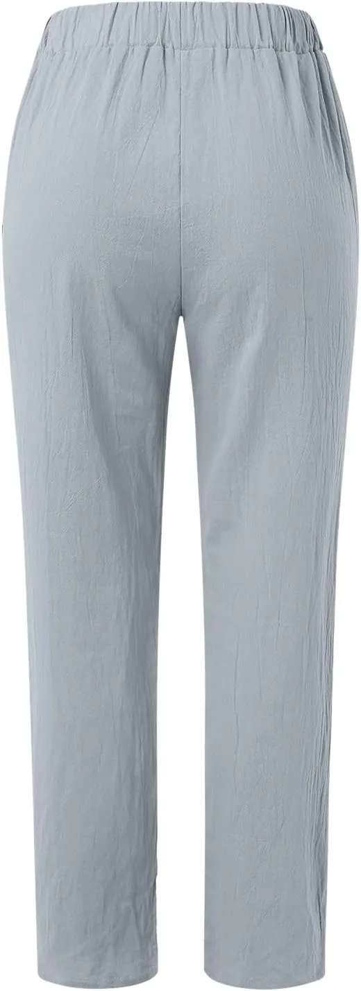 Womens Wide Leg Sweatpants Winter Opaque Beach Thermal with Pockets Barrel Pants Wide Leg