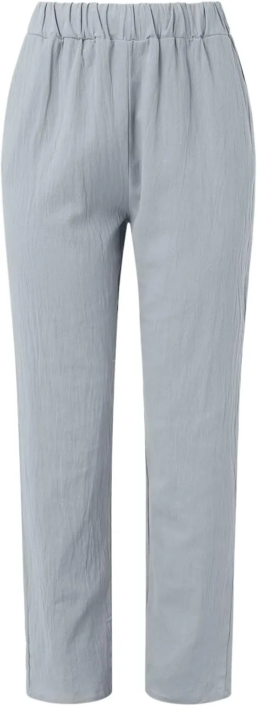 Womens Wide Leg Sweatpants Winter Opaque Beach Thermal with Pockets Barrel Pants Wide Leg