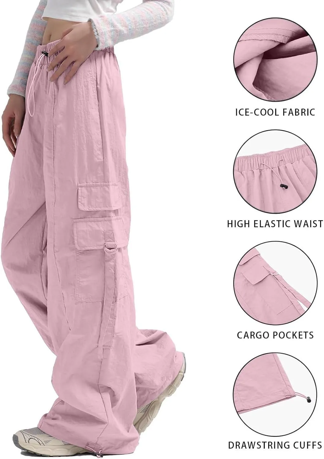 Women's Winter Warm Fleece Joggers Pants Winter Funky Yoga Pants with Pockets Fleece Lined Wide Leg