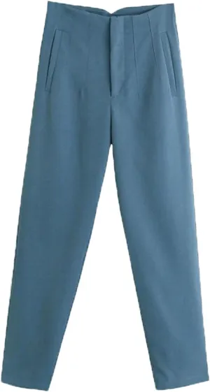 Work Pants Women Wide Leg Elastic High Waist Button Down Straight Long Trousers Business Casual Outfits for Women
