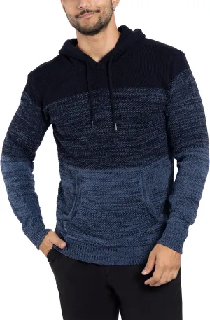 X RAY Mens Fashion Hoodies Pullover Sweater, Casual Knit Color Block Slim Fit Hoodies for Men